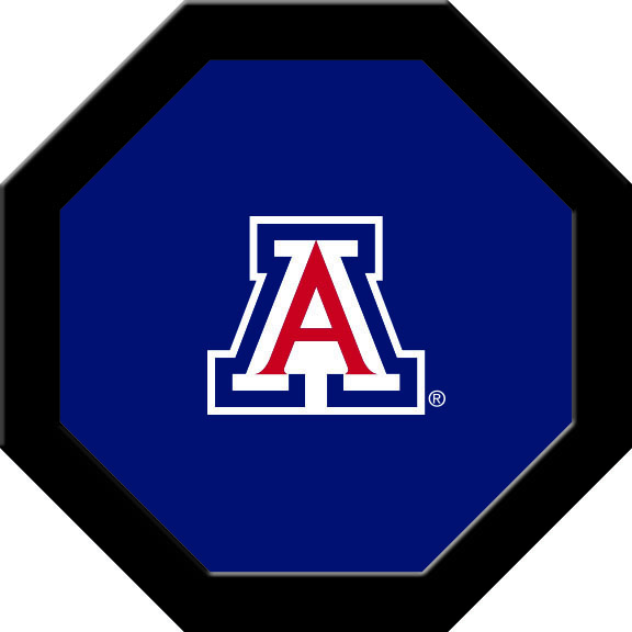 ARZGTF101R Arizona Round Game Table Cloth, 3 Color Block A on Blue