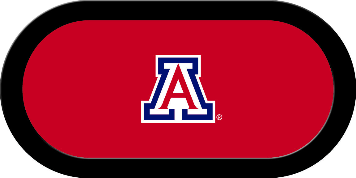 ARZGTF102TH Arizona Texas Holdem Game Table Cloth, 3 Color Block A on Red