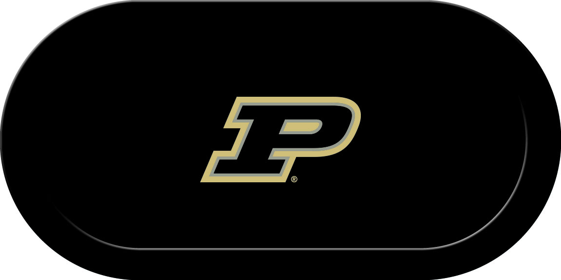 PURGTF144TH Purdue Texas Holdem Game Table Cloth, P On Black