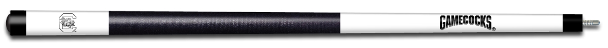 USCBCE102 South Carolina Engraved Billiard Pool Cue, White & Black