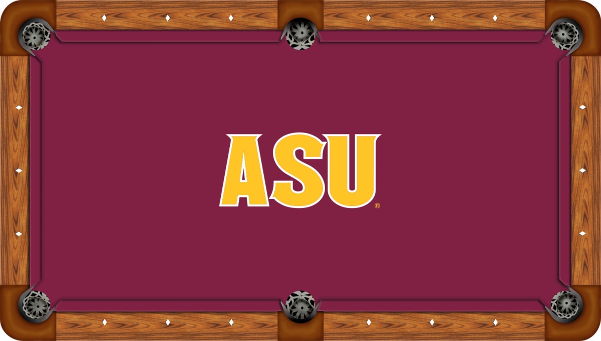 ASUBTF231-9R Arizona State 9 ft. Recreational Billiard Table Felt, ASU on Maroon