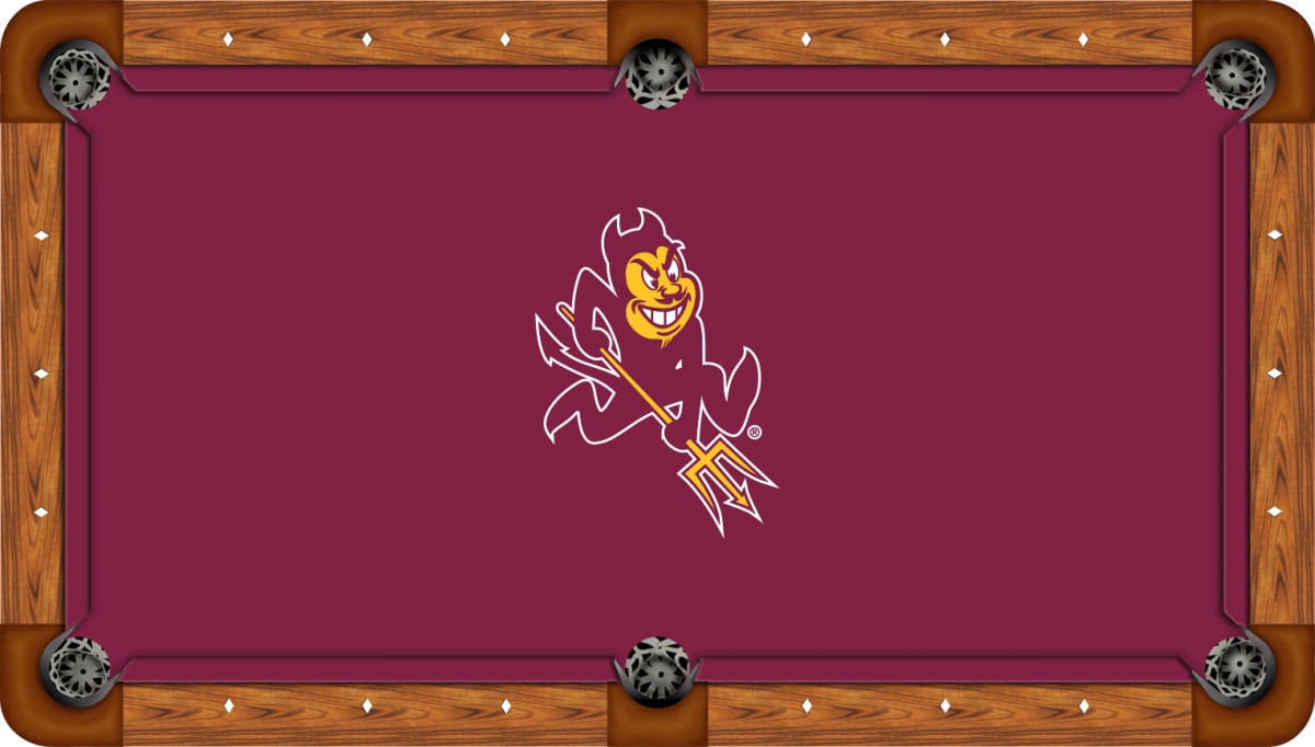 Arizona State 9 ft. Recreational Billiard Table Felt, Sparky on Maroon