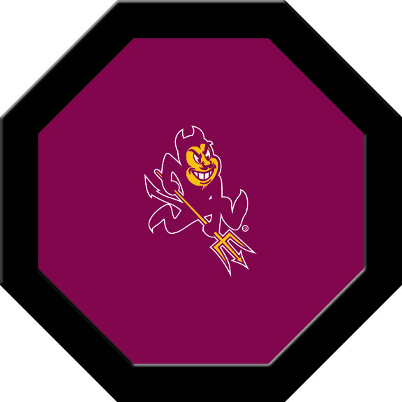 Arizona State Round Game Table Cloth - Maroon - 48in. x 48in. - Licensed Design