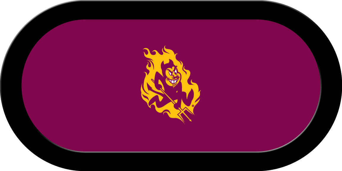 Arizona State Texas Holdem Table Cloth - Maroon - 48in. x 96in. - Durable Polyester