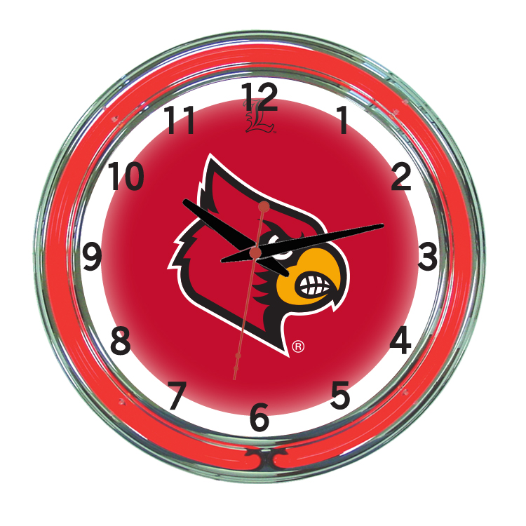 LOUNWC200-18 Louisville 18 in. Neon Wall Clock, Red