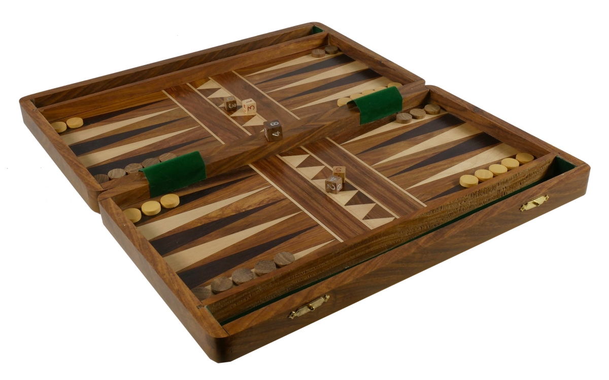 Picture of WorldWise Imports 26814 14 x 8 in. Folding Backgammon Set