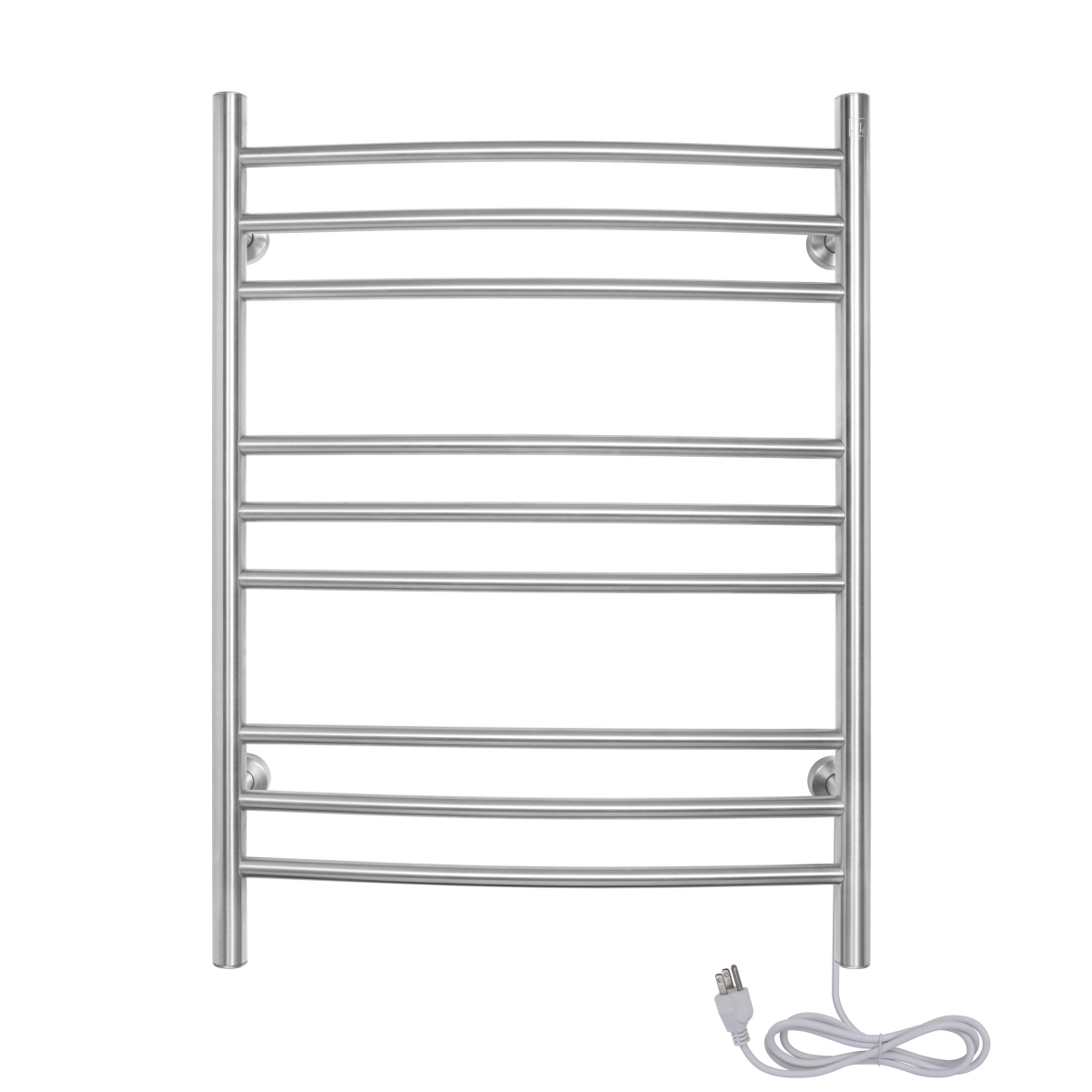TW-R09BS-HP Riviera 9 Bars Dual Connection Towel Warmer, Brushed
