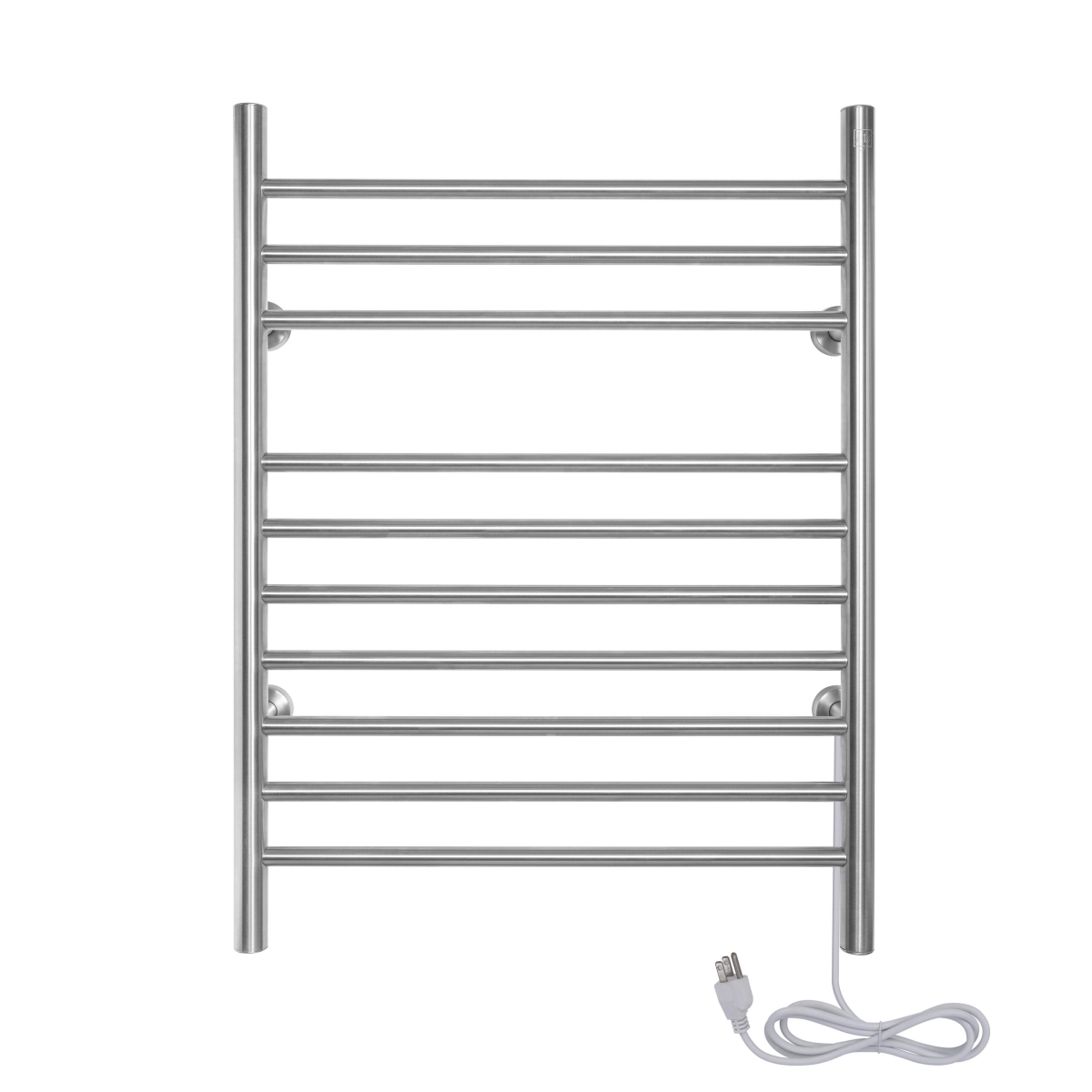 TW-F10BS-HP Infinity 10 Bars Dual Connection Towel Warmer, Brushed