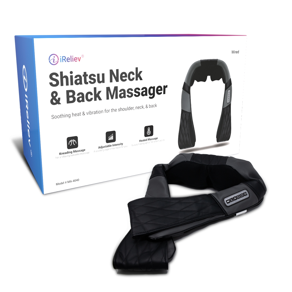 Picture of iReliev MA-4050 iReliev Back & Neck Massager with Shiatsu & Heat&#44; Wireless and Rechargeable