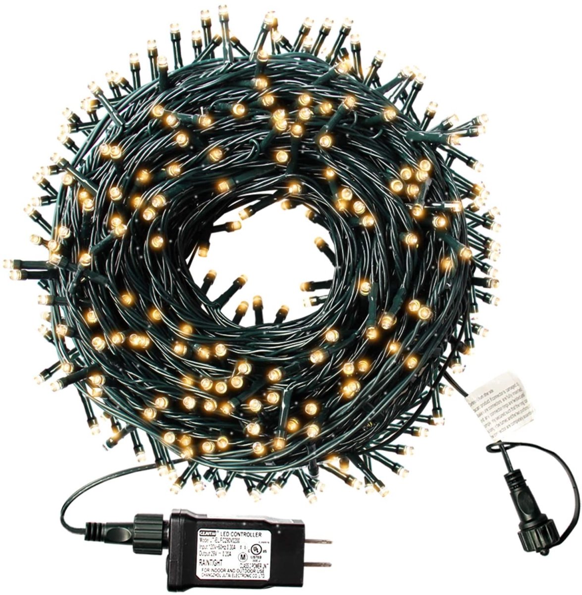Picture of wowmtn 523-2 WOWMTN 105Ft Indoor/Outdoor Christmas String Lights with 8 Modes Warm Yellow (2 Sets)