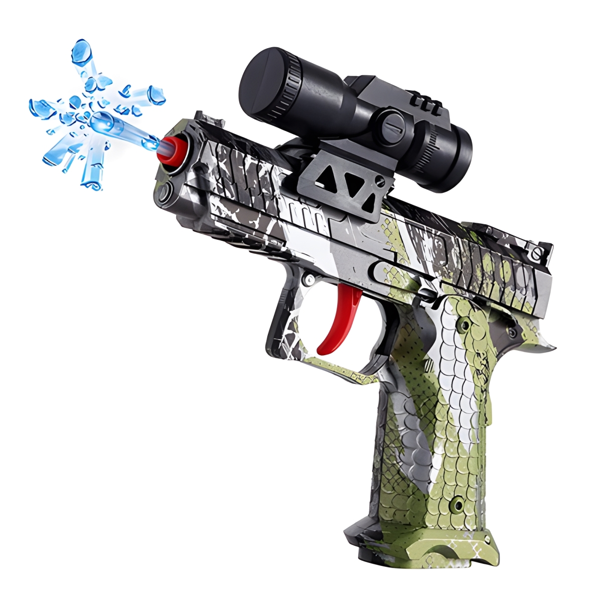 Picture of WOWMTN P4ZH WOWMTN Semi-Automatic Water Gel Beads Gun with 10,000 Beads