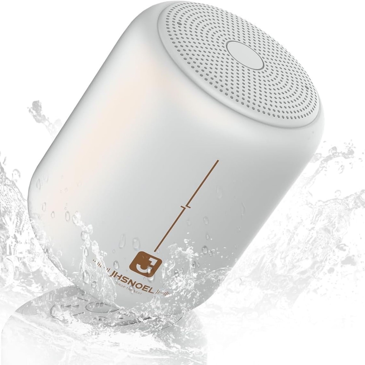 WHITE_1 White Portable Bluetooth Speaker  IPX7 Waterproof, 15H Playtime, HD Sound, Deep Bass