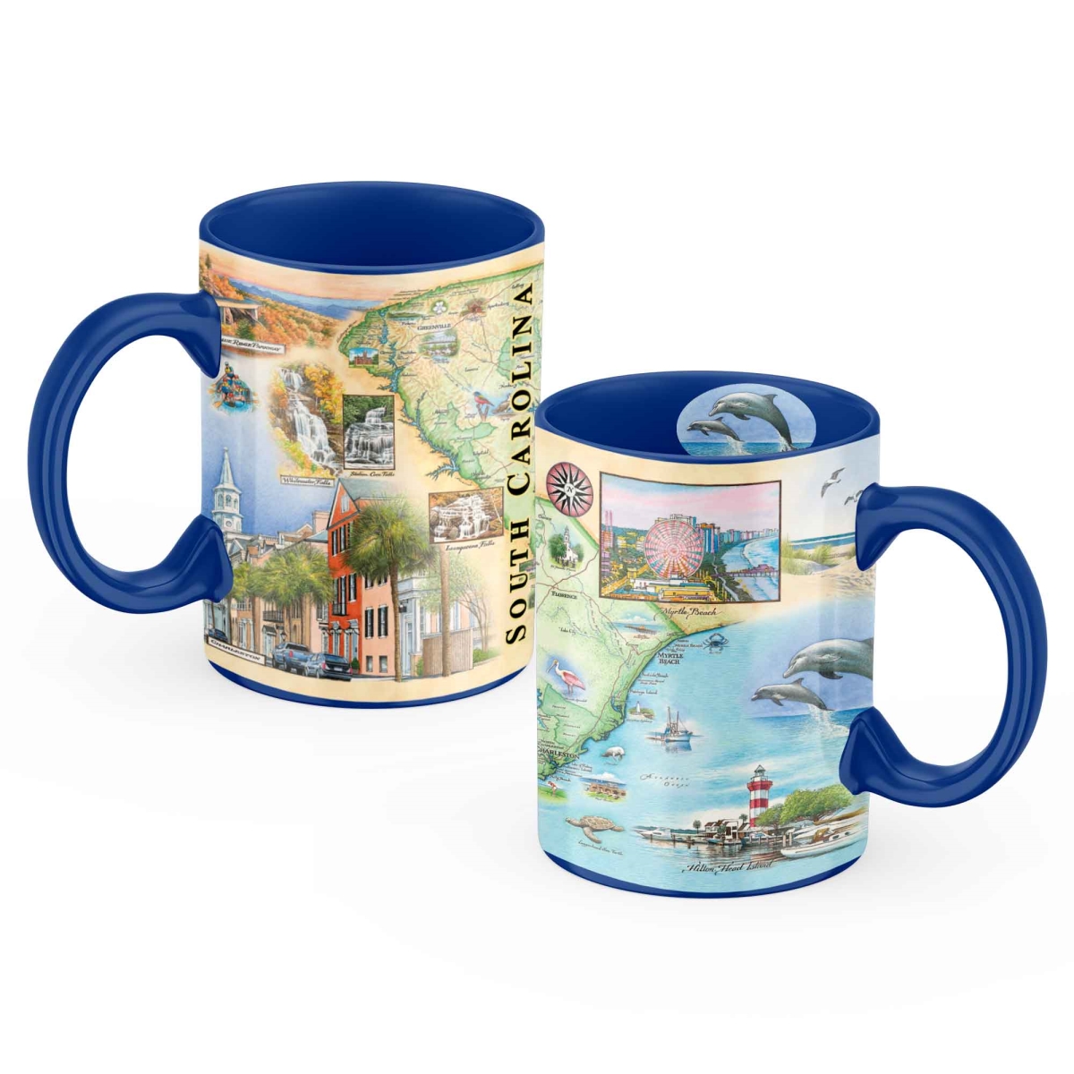 Picture of Xplorer Maps MUGCM_SC South Carolina Map Ceramic Mug