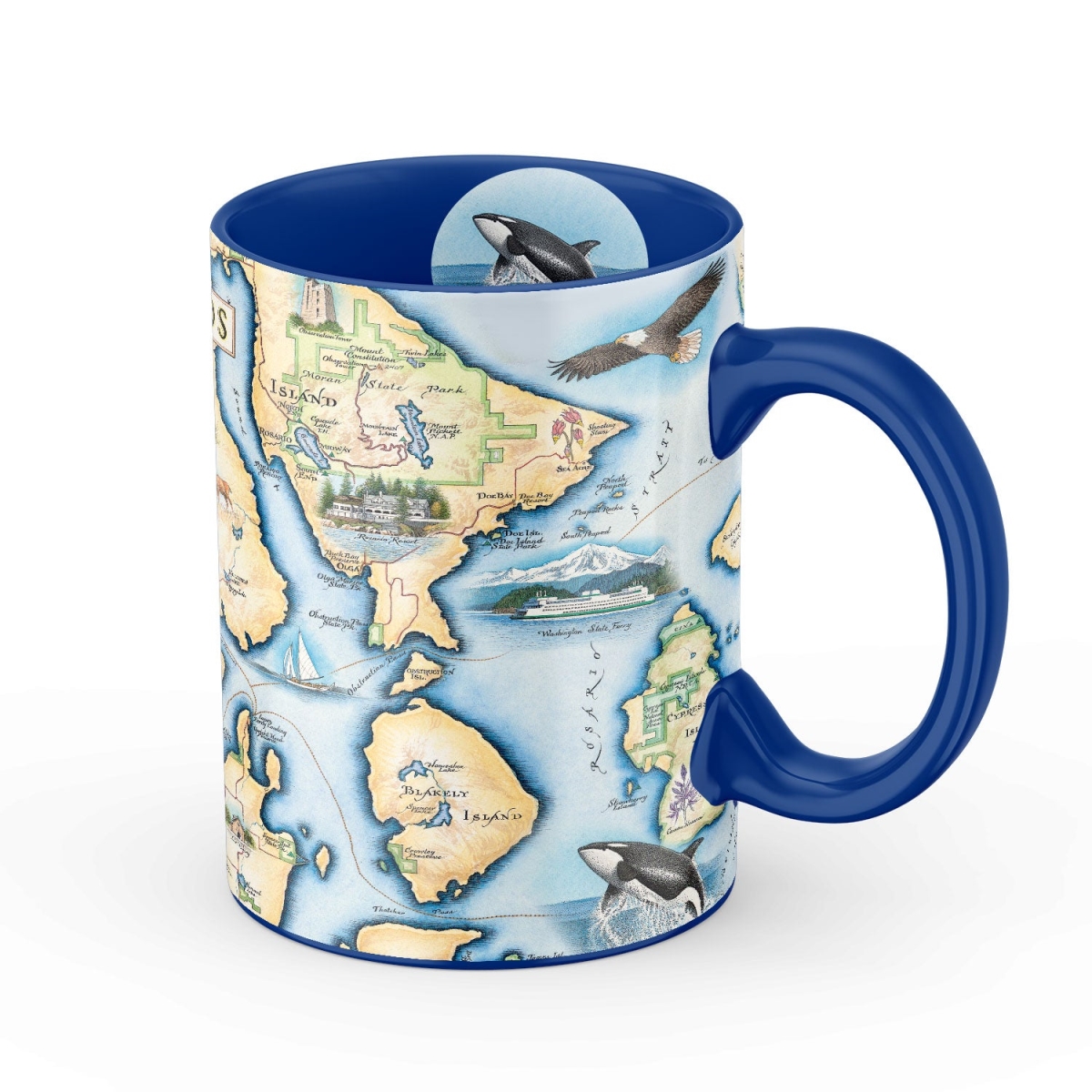 Picture of Xplorer Maps MUGCM_SJI San Juan Islands Map Ceramic Mug
