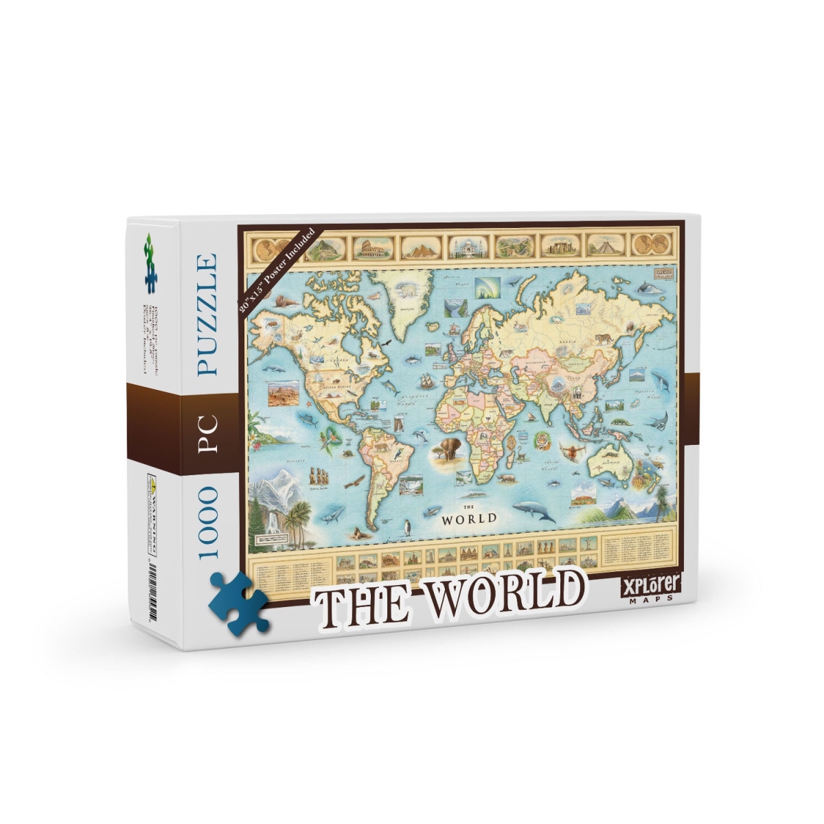 PZMCB_WLD World Map Jigsaw Puzzle - 1000 Pieces