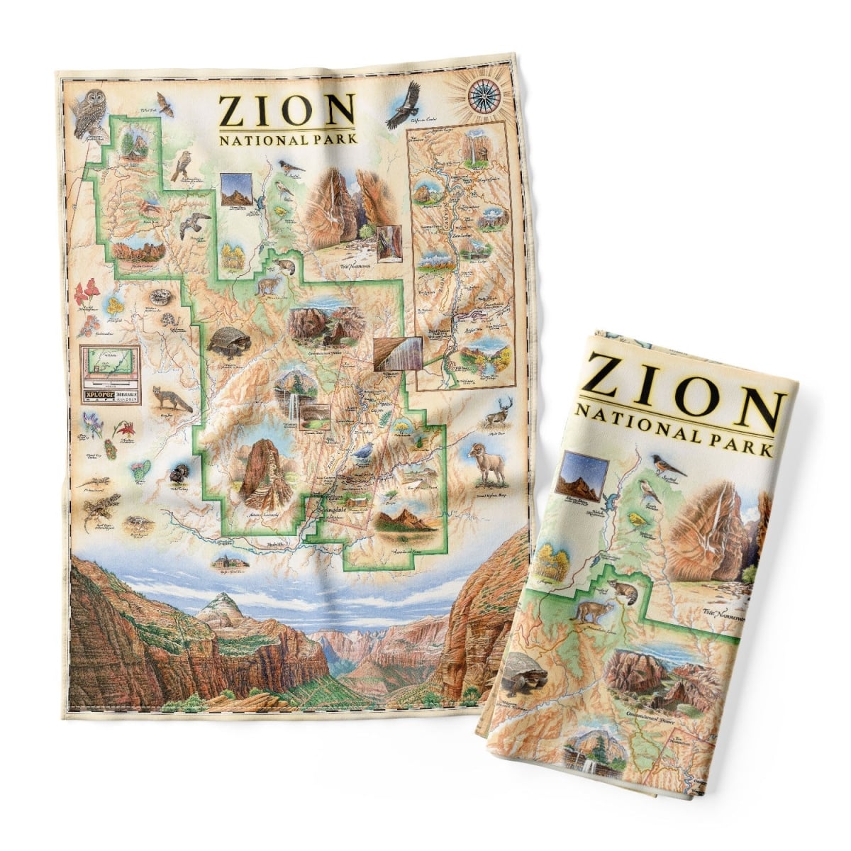 Picture of Xplorer Maps DT_ZION Zion National Park Map Kitchen Towel