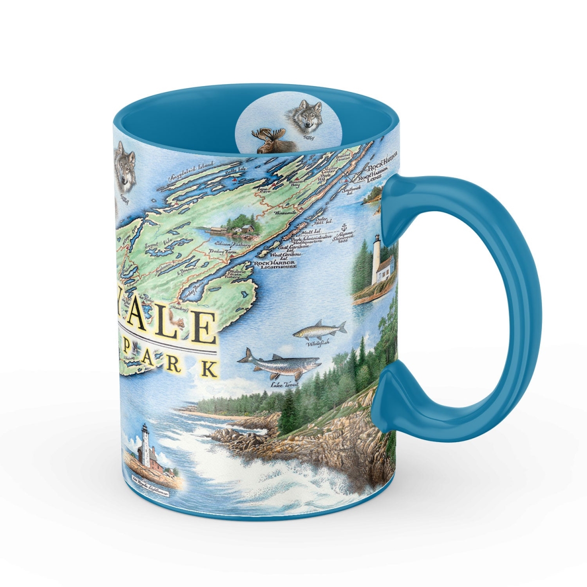 Picture of Xplorer Maps MUGCM_IRNP Isle Royale National Park Map Ceramic Mug