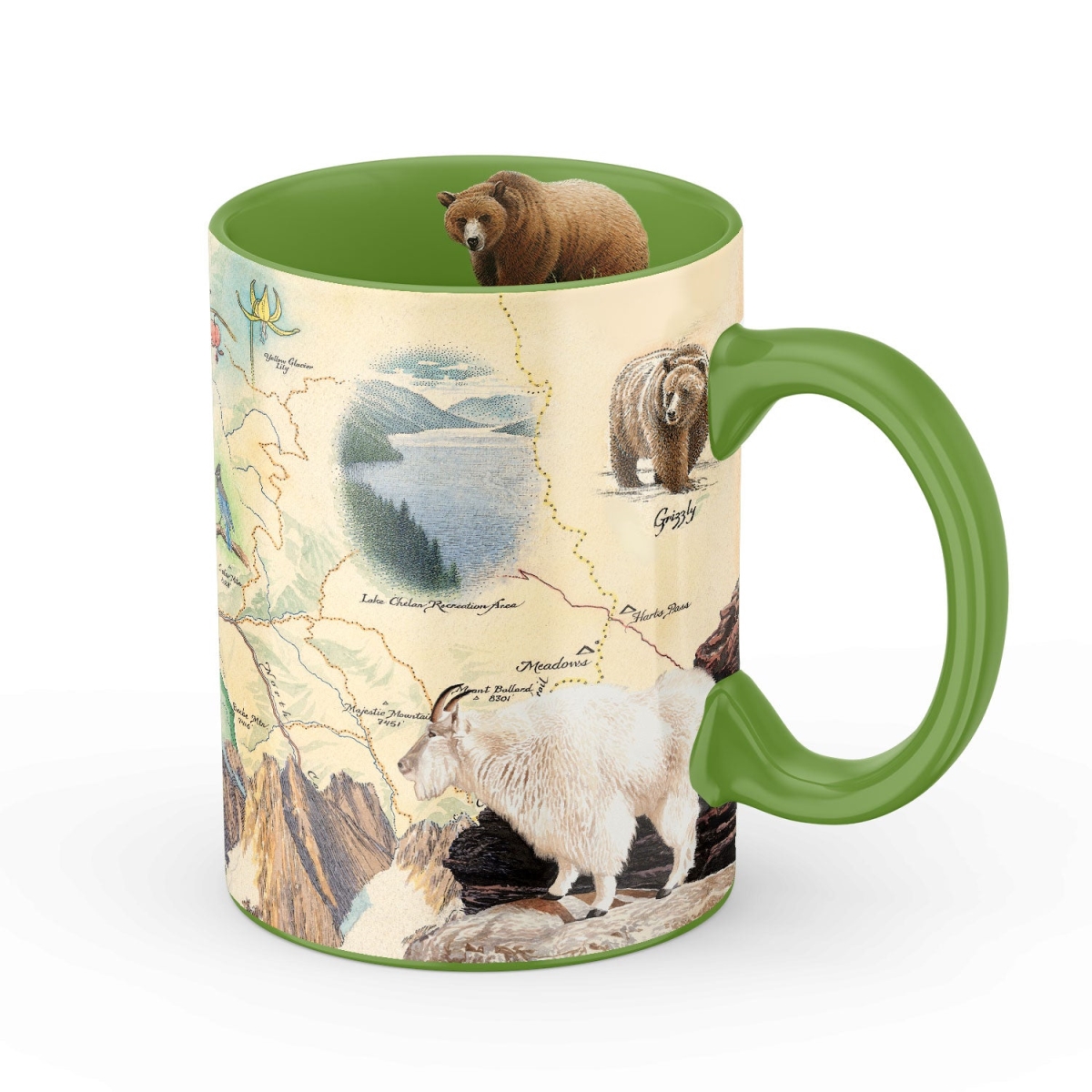 Picture of Xplorer Maps MUGCM_NCNP North Cascades National Park Map Ceramic Mug