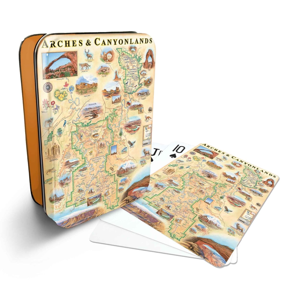 PLCD_ARCAN Arches & Canyonlands National Park Map Playing Cards