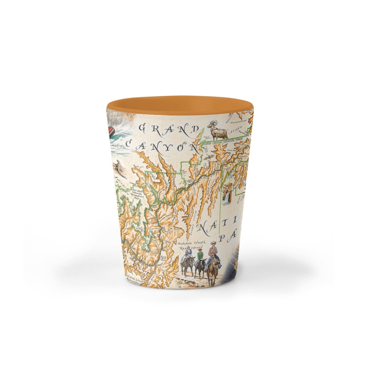 Picture of Xplorer Maps SG_GCNP Grand Canyon National Park Map Ceramic Shot Glass