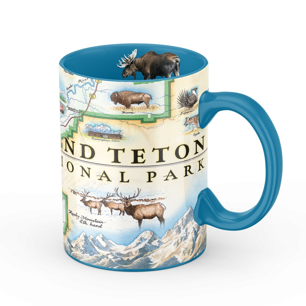Picture of Xplorer Maps MUGCM_GTNP Grand Teton National Park Map Ceramic Mug