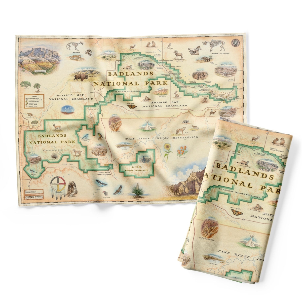 Picture of Xplorer Maps DT_BLNP Badlands National Park Map Kitchen Towel