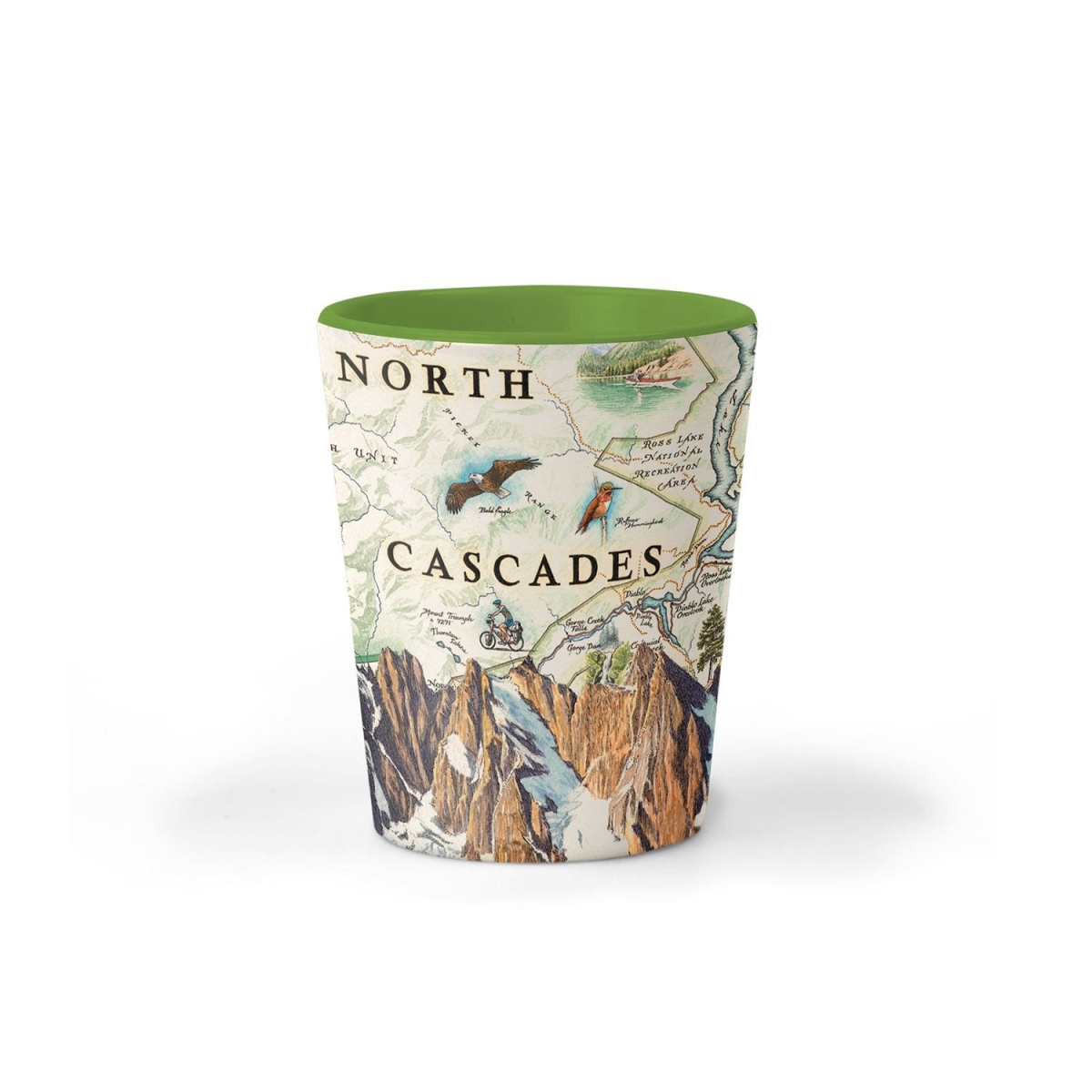 Picture of Xplorer Maps SG_NCNP North Cascades National Park Map Ceramic Shot Glass