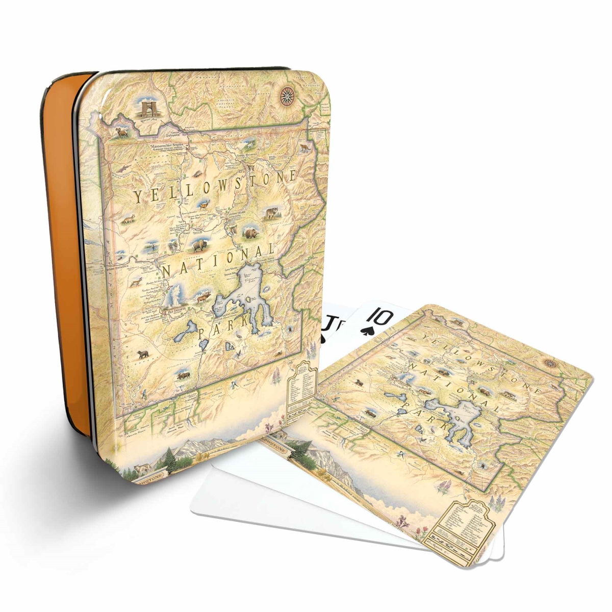 PLCD_YNP Yellowstone National Park Map Playing Cards