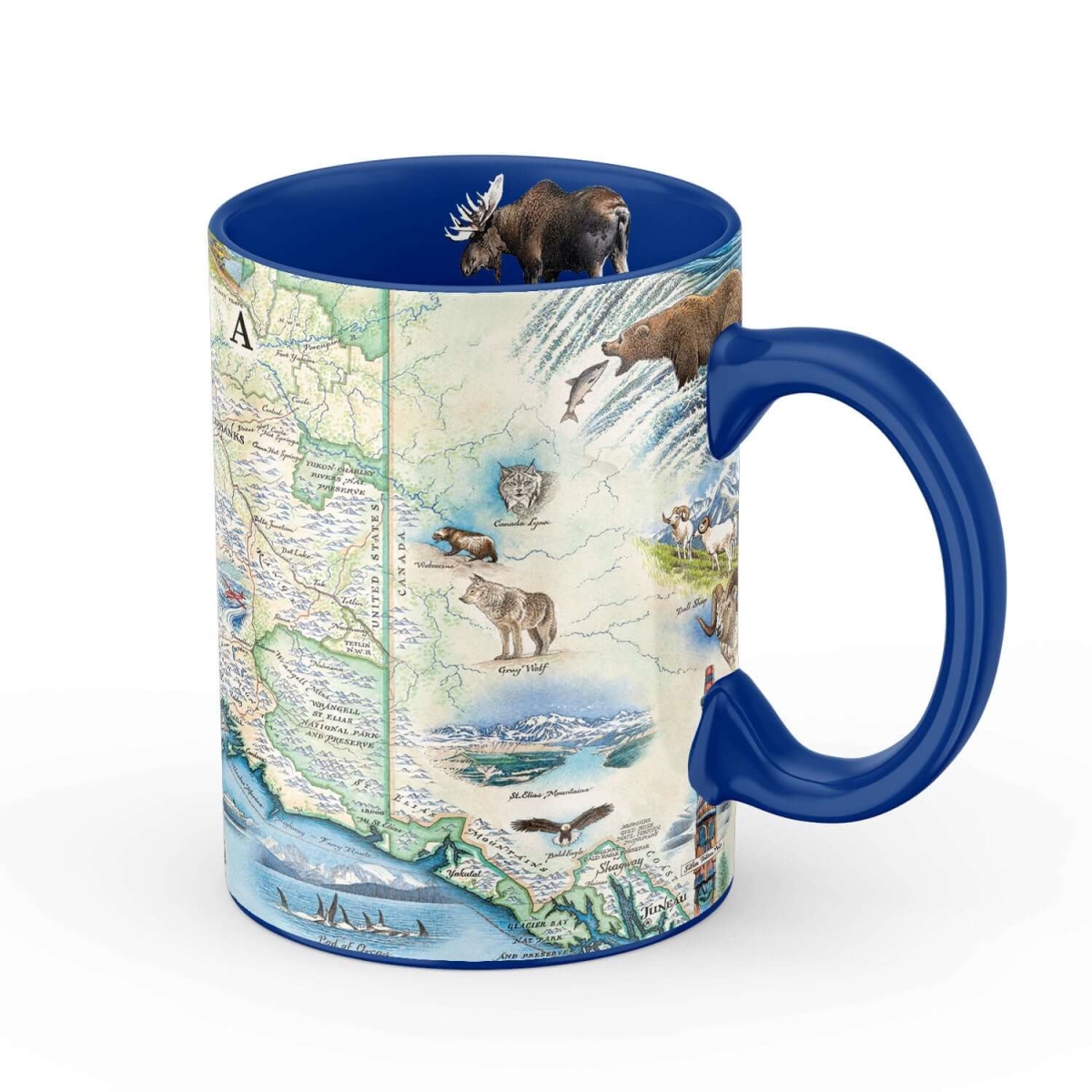 Picture of Xplorer Maps MUGCM_AK Alaska State Map Ceramic Mug