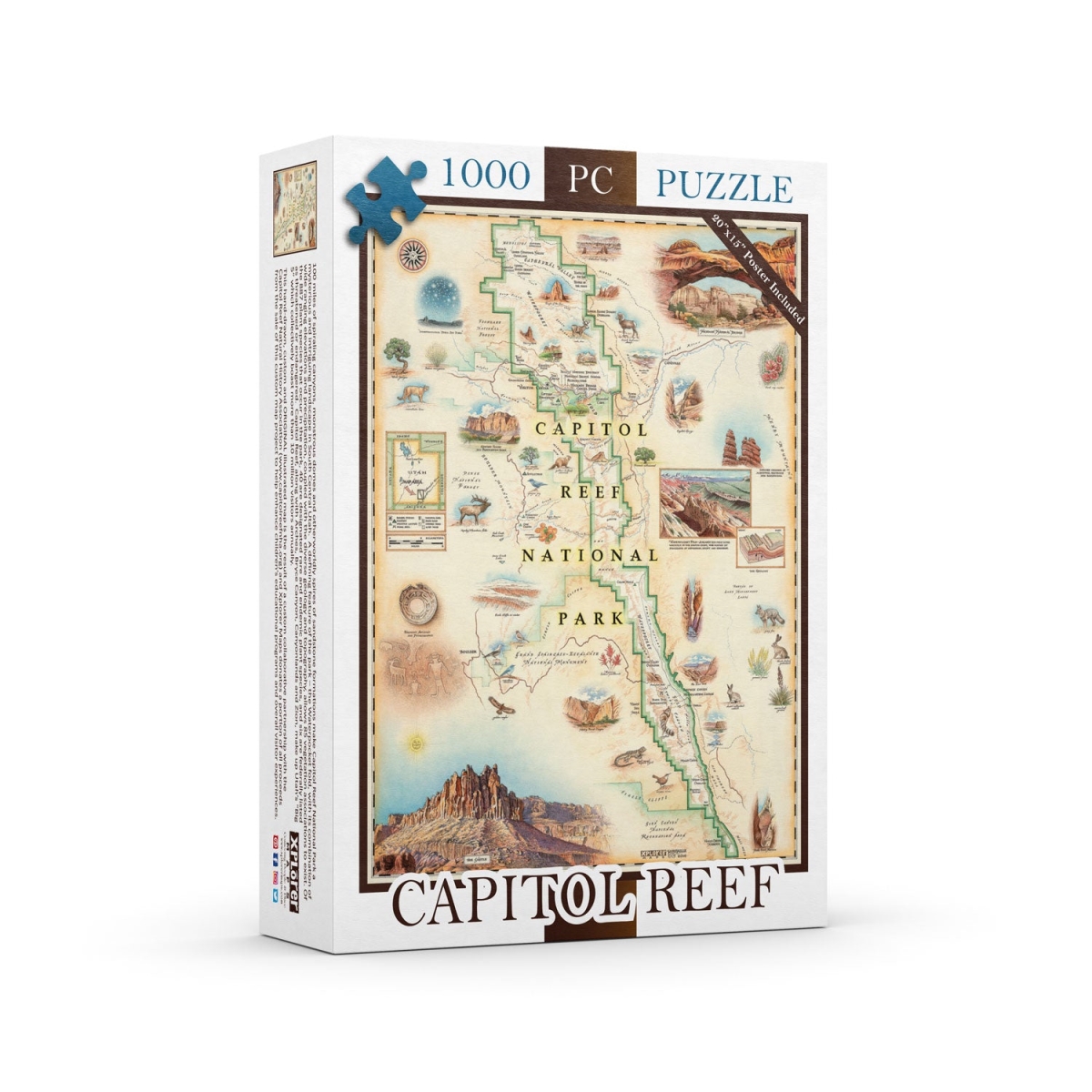 PZMCB_CRNP Capitol Reef National Park Map Jigsaw Puzzle - 1000 Pieces