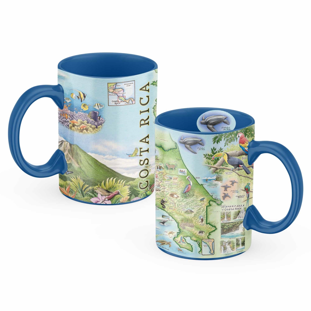 Picture of Xplorer Maps MUGCM_CR Costa Rica Map Ceramic Mug