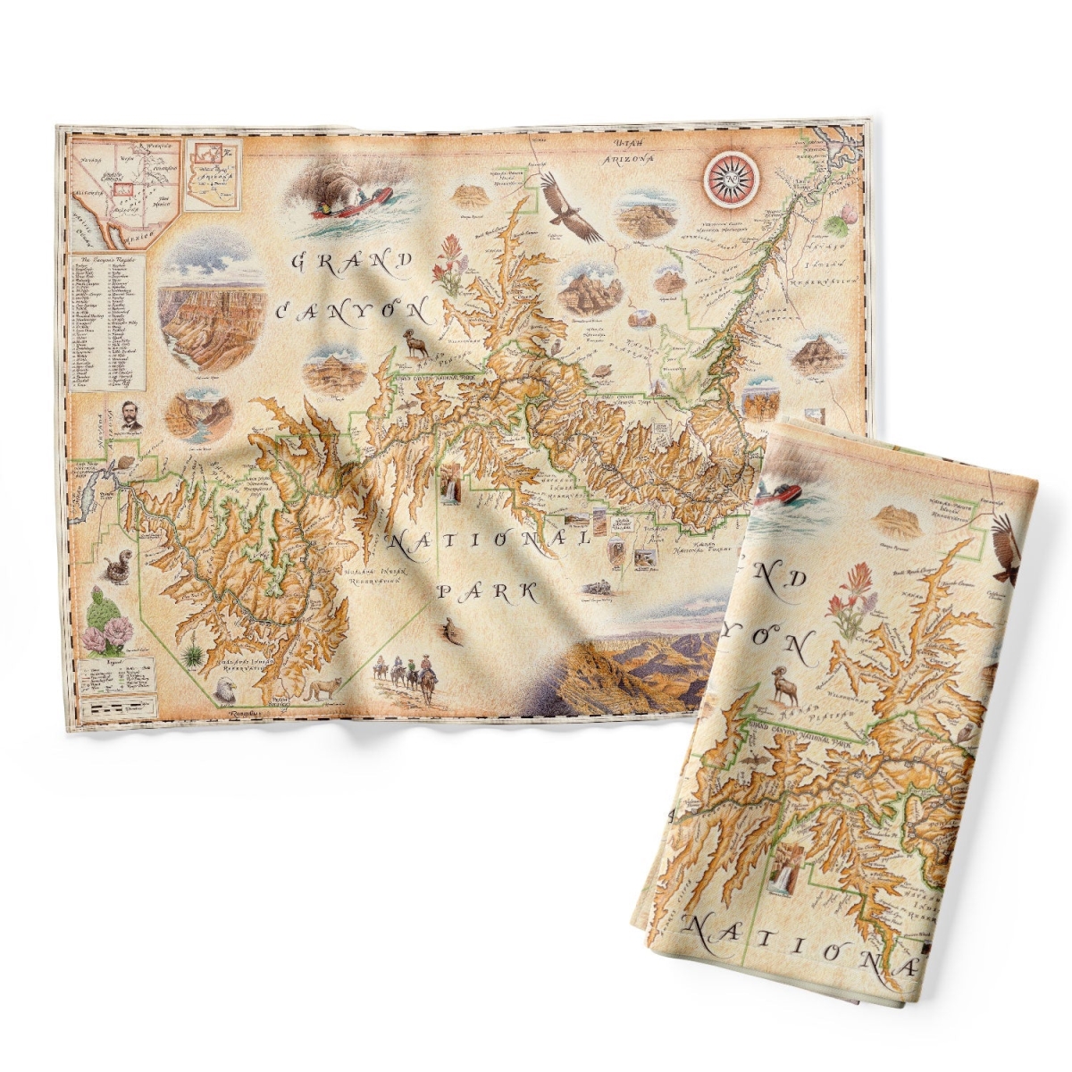 Picture of Xplorer Maps DT_GCNP Grand Canyon National Park Map Kitchen Towel