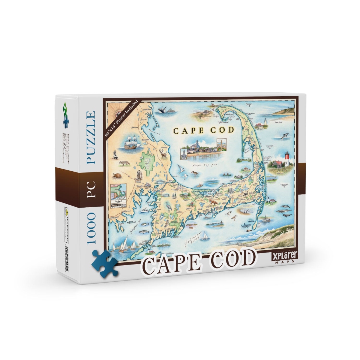 PZMCB_CC Cape Cod Map Jigsaw Puzzle - 1000 Pieces