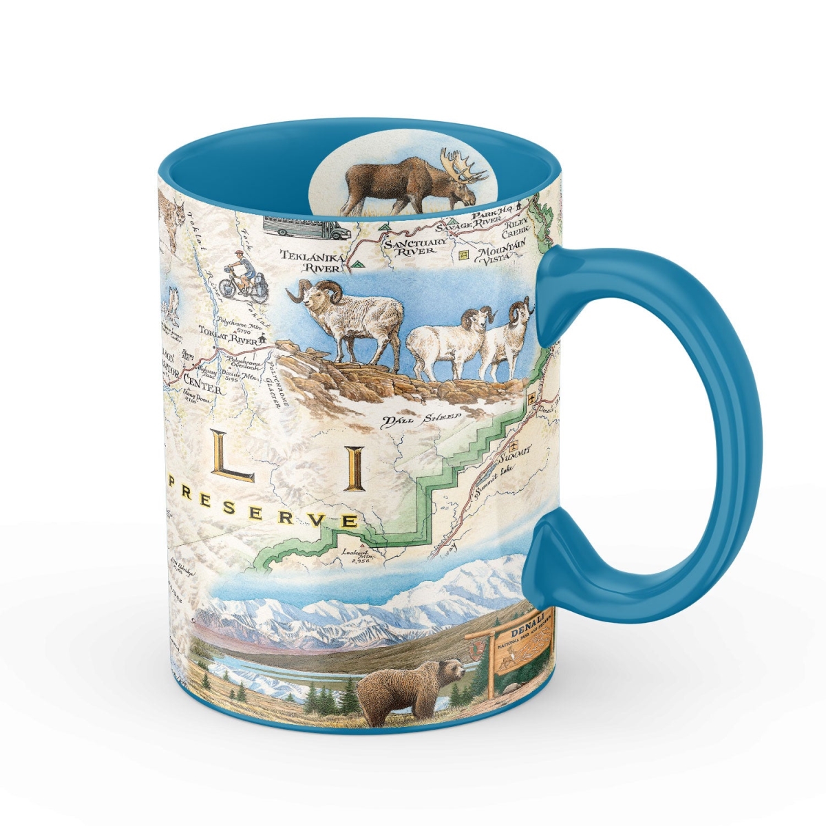 Picture of Xplorer Maps MUGCM_DENL Denali National Park Map Ceramic Mug