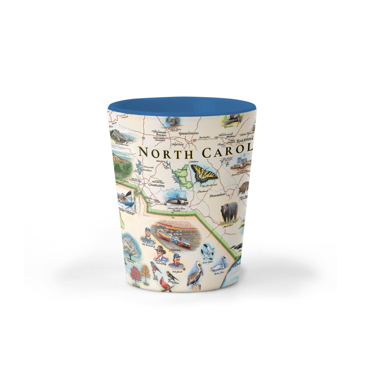 Picture of Xplorer Maps SG_NC North Carolina State Map Ceramic Shot Glass