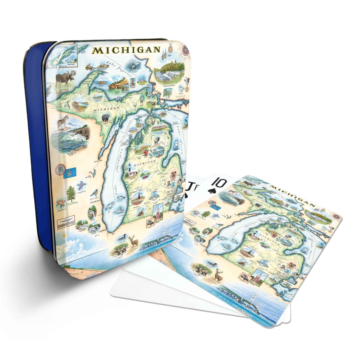 PLCD_MI Michigan State Map Playing Cards