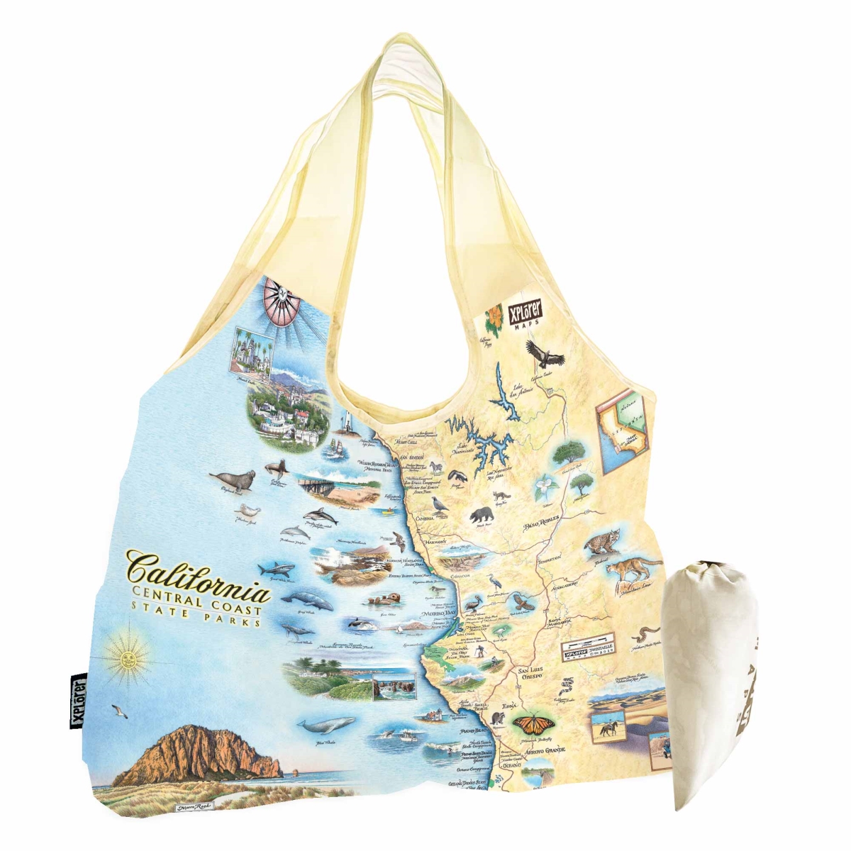 PTOTE_CCSP California Central Coast State Parks Map Pouch Tote Bag