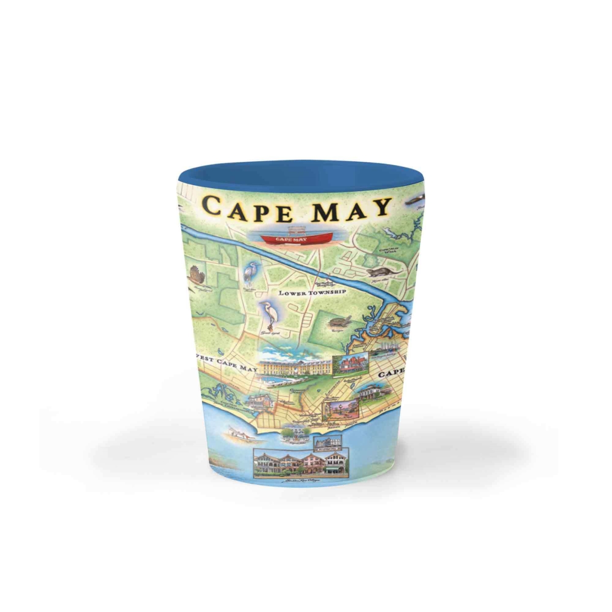Picture of Xplorer Maps SG_CM Cape May Map Ceramic Shot Glass