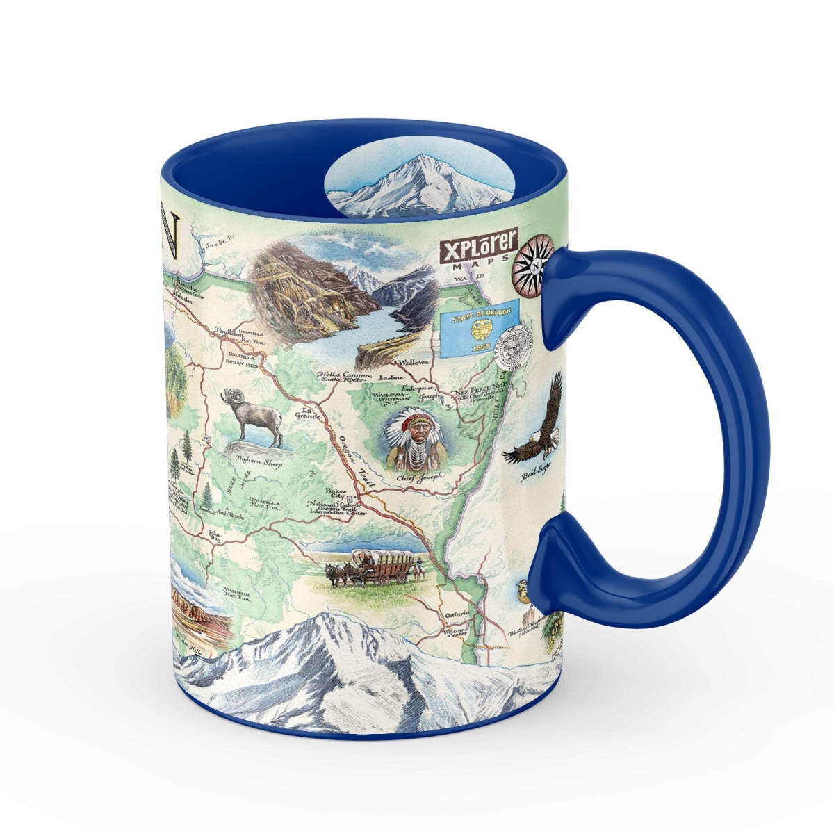 Picture of Xplorer Maps MUGCM_OR Oregon State Map Ceramic Mug
