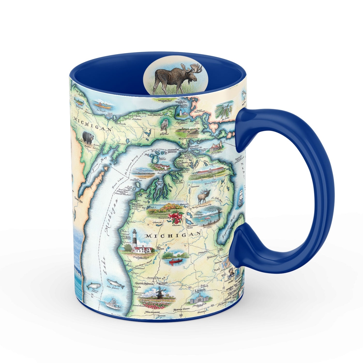 Picture of Xplorer Maps MUGCM_MI Michigan State Map Ceramic Mug