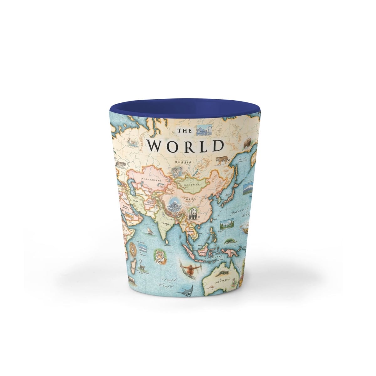 Picture of Xplorer Maps SG_WLD World Map Ceramic Shot Glass