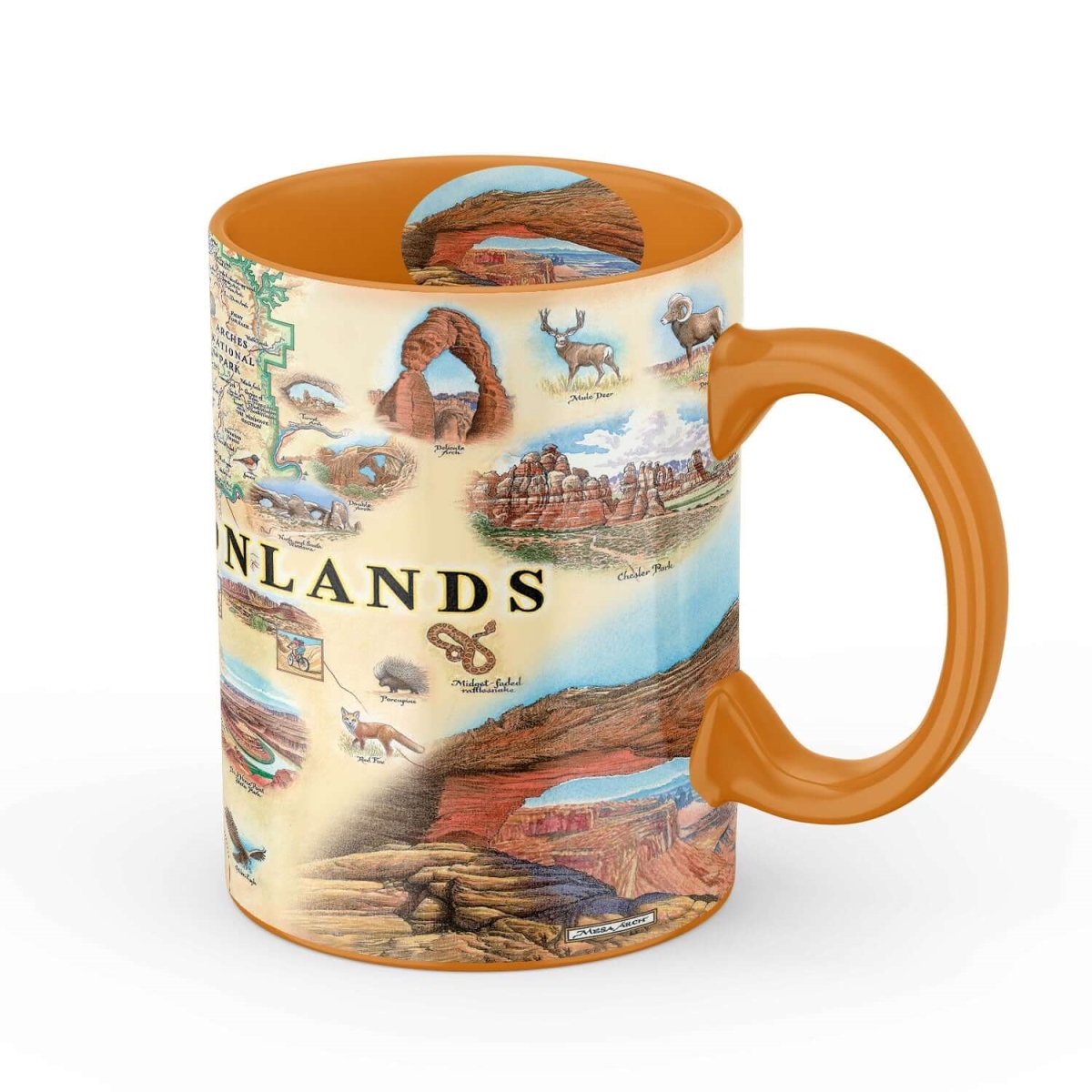 Picture of Xplorer Maps MUGCM_ARCAN Arches & Canyonlands National Parks Map Ceramic Mug