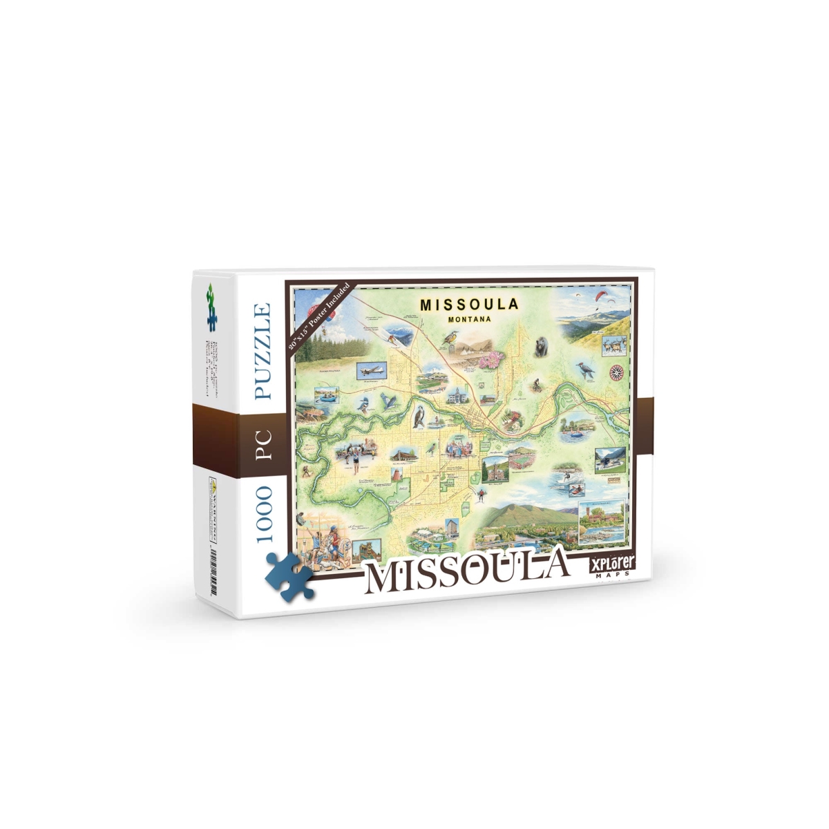 PZMCB_MSLA Missoula Map Jigsaw Puzzle - 1000 Pieces