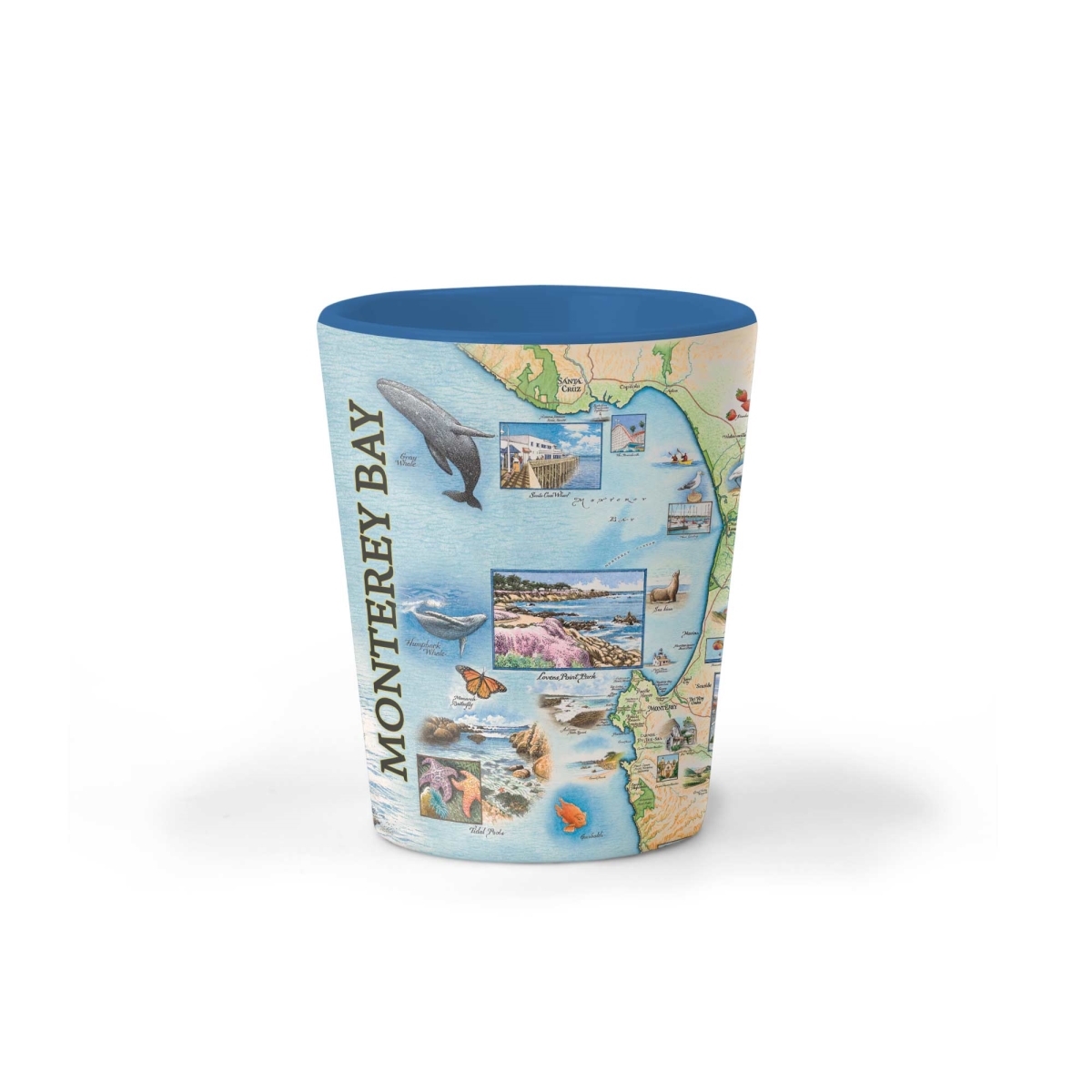 Picture of Xplorer Maps SG_MB Monterey Bay Map Ceramic Shot Glass