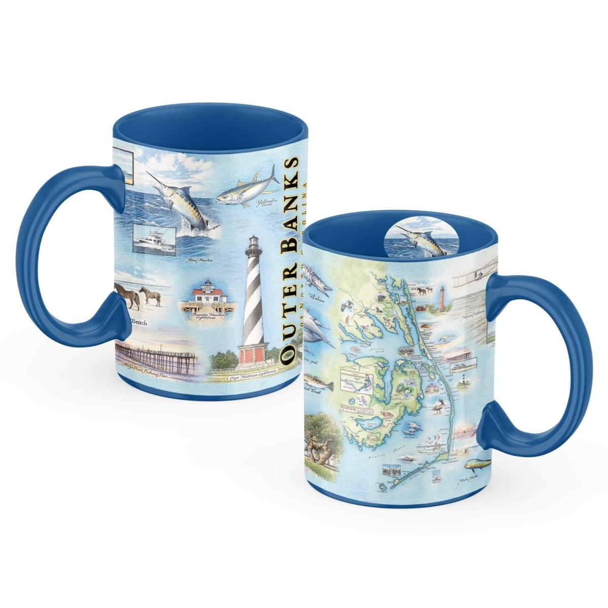 Picture of Xplorer Maps MUGCM_OBX Outer Banks Map Ceramic Mug
