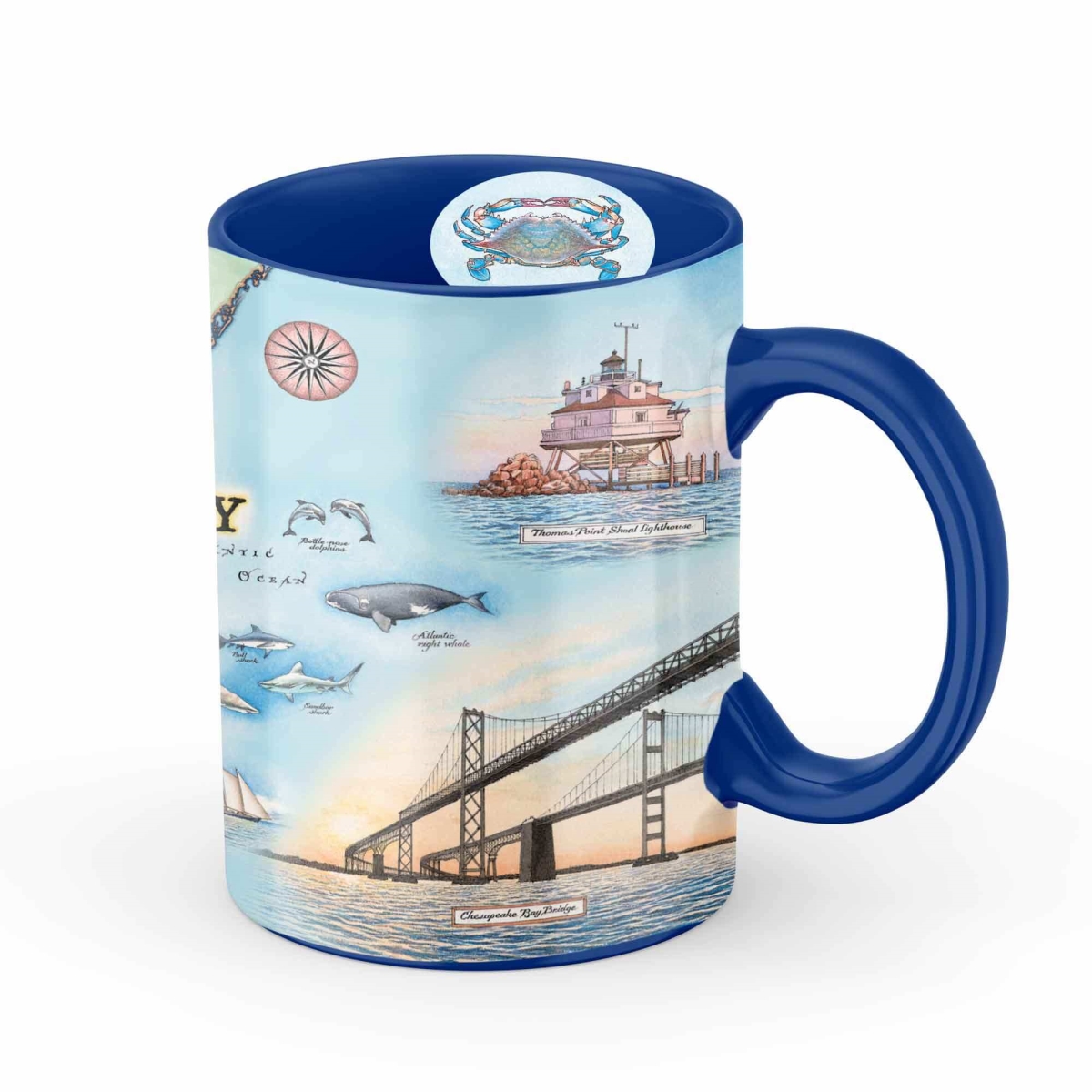 Picture of Xplorer Maps MUGCM_CB Chesapeake Bay Map Ceramic Mug