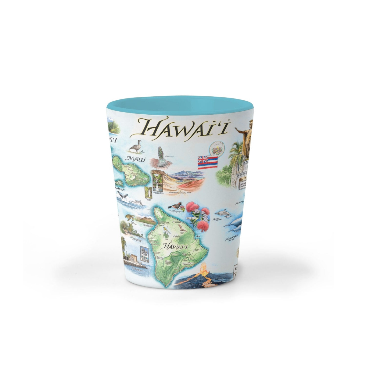 Picture of Xplorer Maps SG_HI Hawai'i State Map Ceramic Shot Glass