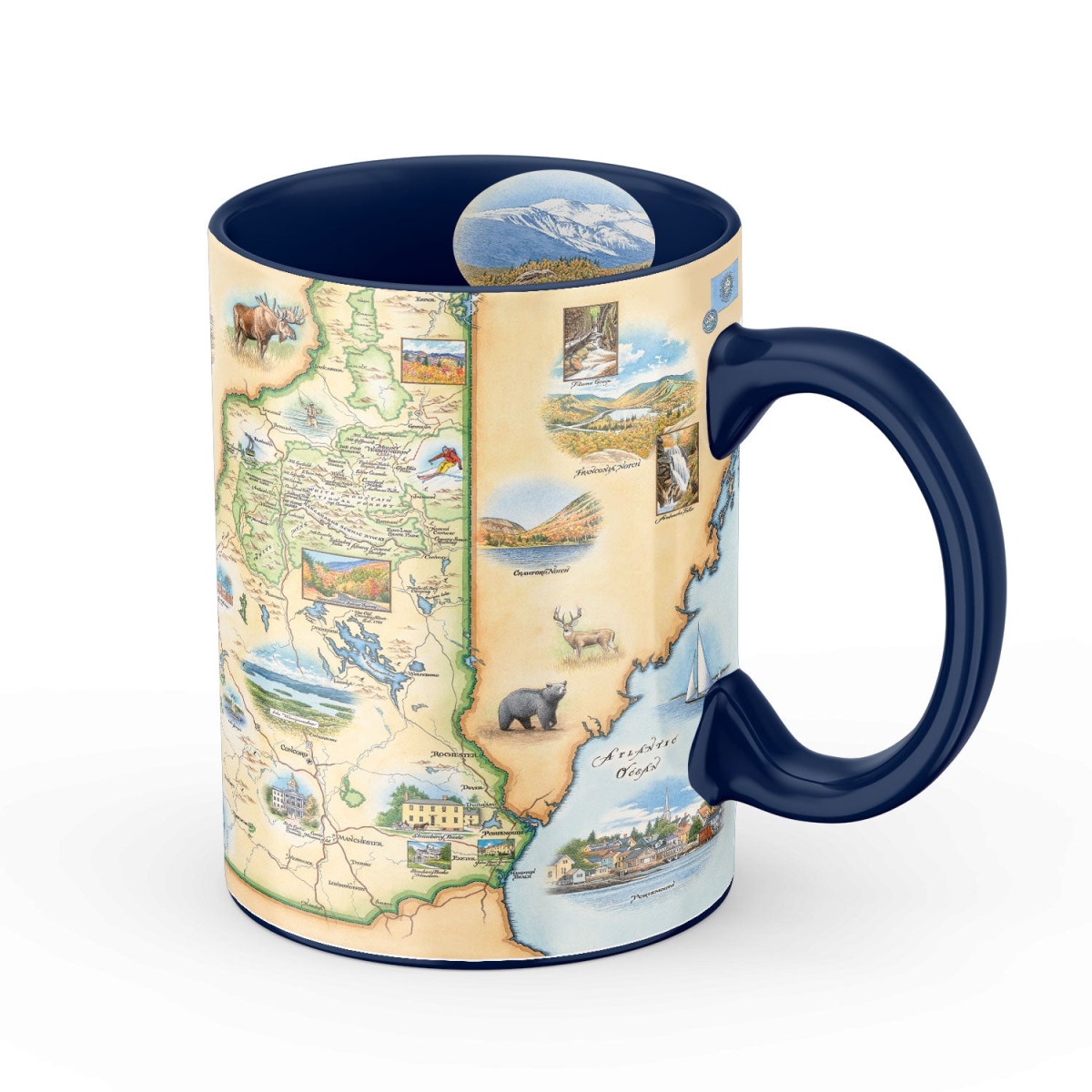 Picture of Xplorer Maps MUGCM_NH   Hampshire State Map Ceramic Mug