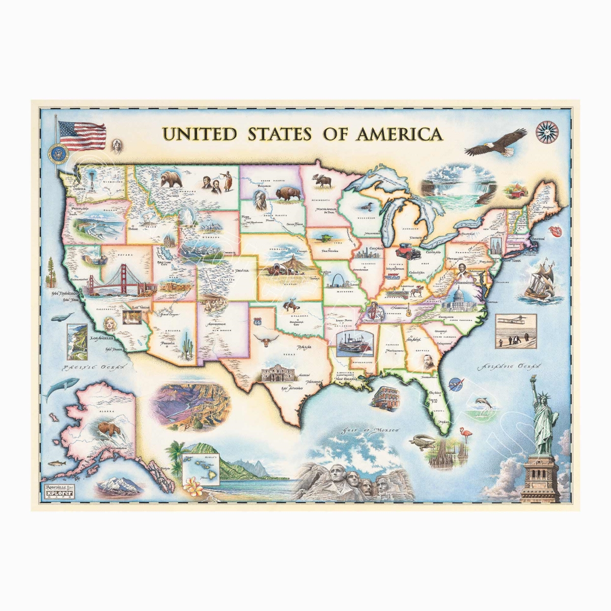 MAP_USA USA Hand-Drawn Map