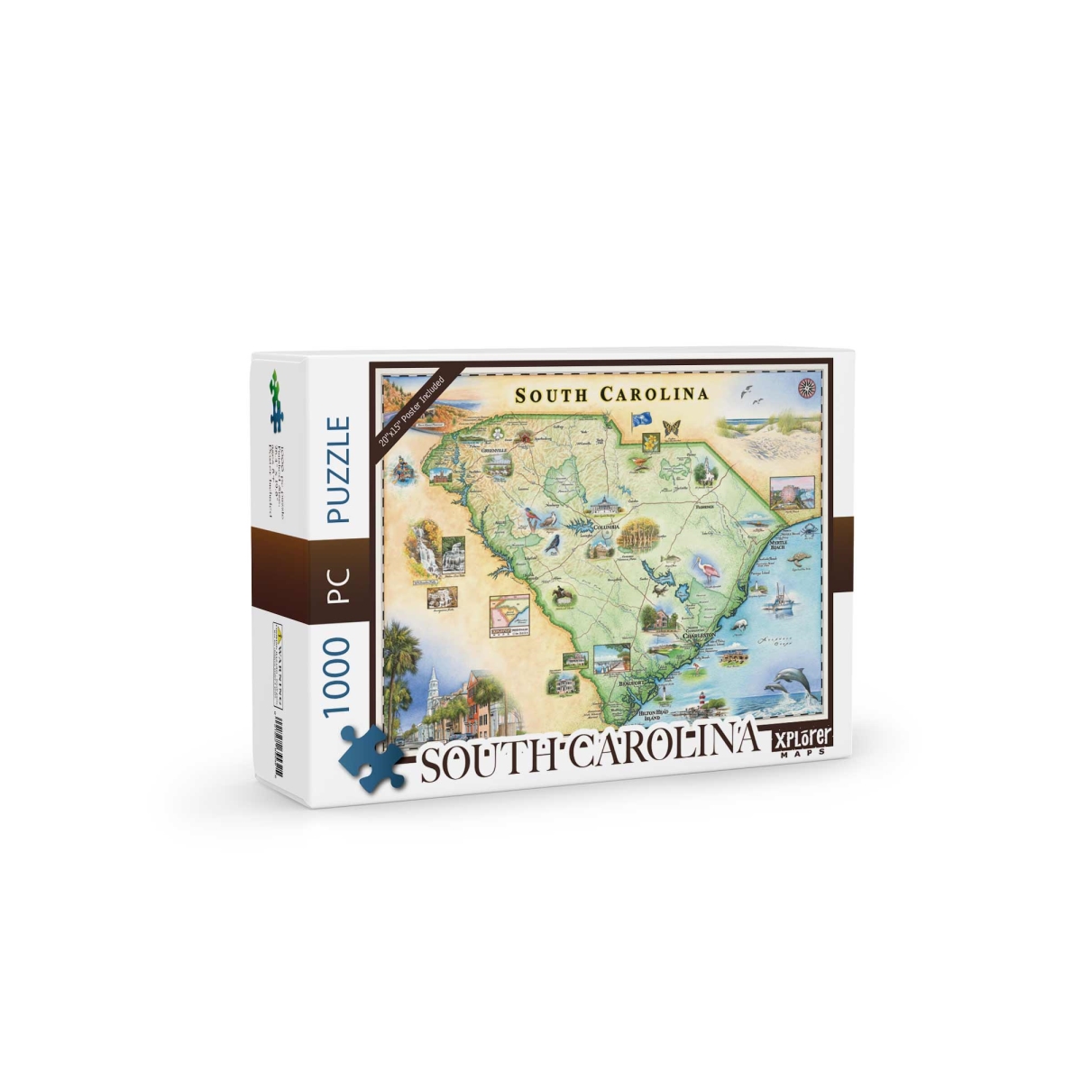 PZMCB_SC South Carolina Map Jigsaw Puzzle - 1000 Pieces